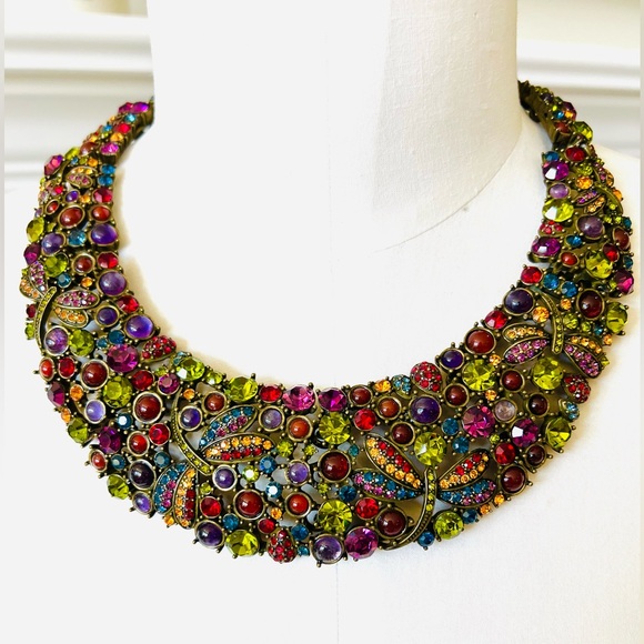 Heidi Daus “Fantasy In Flight” vintage Swarovski Crystals Dragonfly necklace EUC - Picture 1 of 10